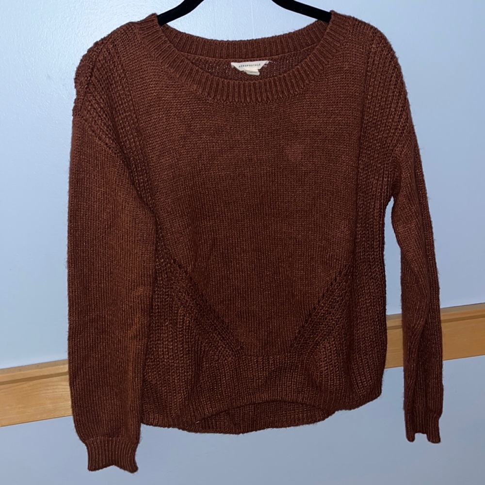 Brown Aeropostale sweater.